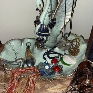 Assorted Jewelry Collection with Red and Silver Accents